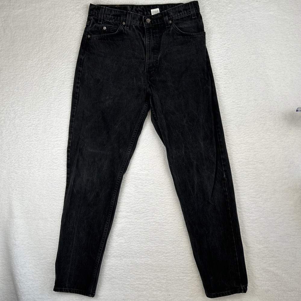 VTG 90s Levi's 550 Orange Tab Jeans 34x32 (32x31 Actual) Black Relaxed Tapered